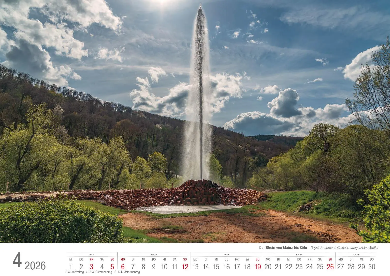 Bild: 9783965352490 | Der Rhein von Mainz bis Köln 2026 Bildkalender A3 Spiralbindung | 2026