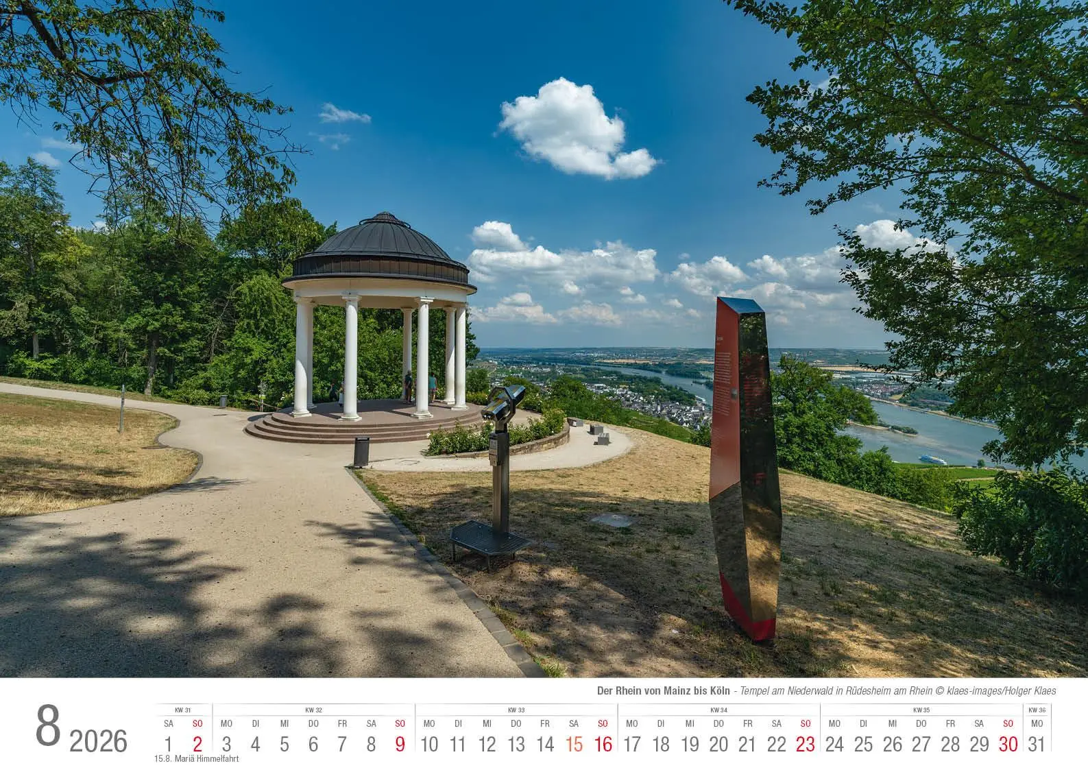 Bild: 9783965352490 | Der Rhein von Mainz bis Köln 2026 Bildkalender A3 Spiralbindung | 2026