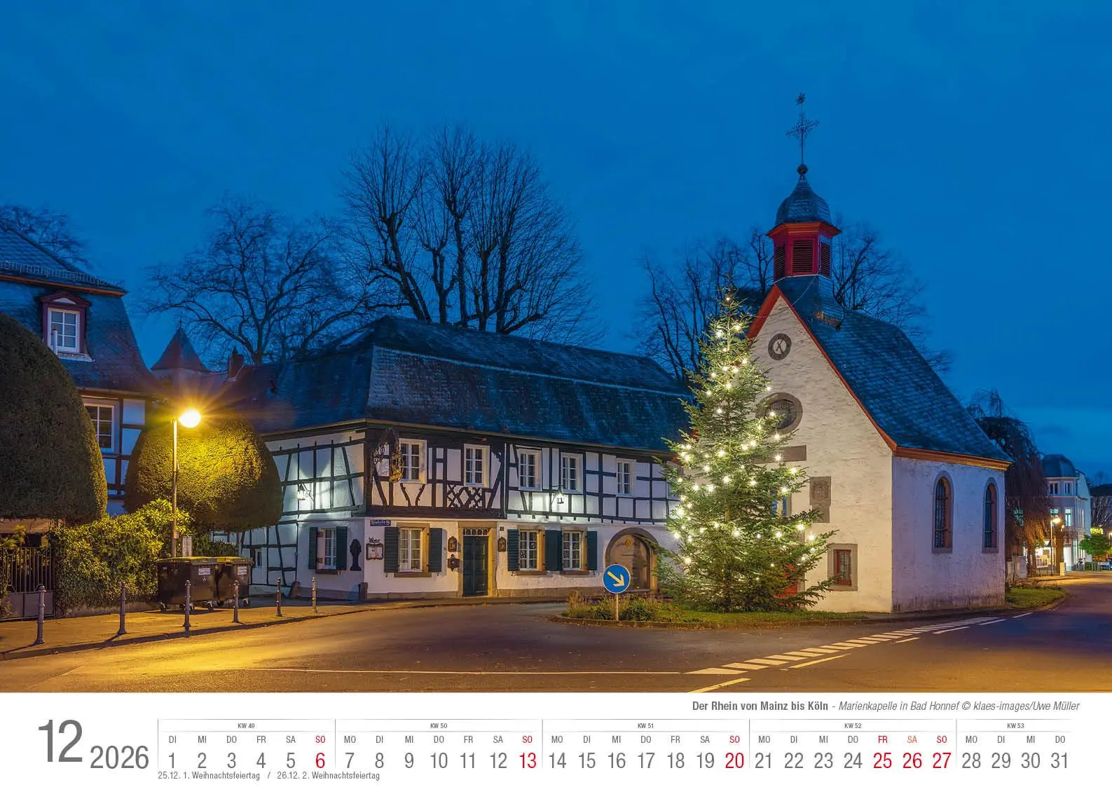 Bild: 9783965352490 | Der Rhein von Mainz bis Köln 2026 Bildkalender A3 Spiralbindung | 2026