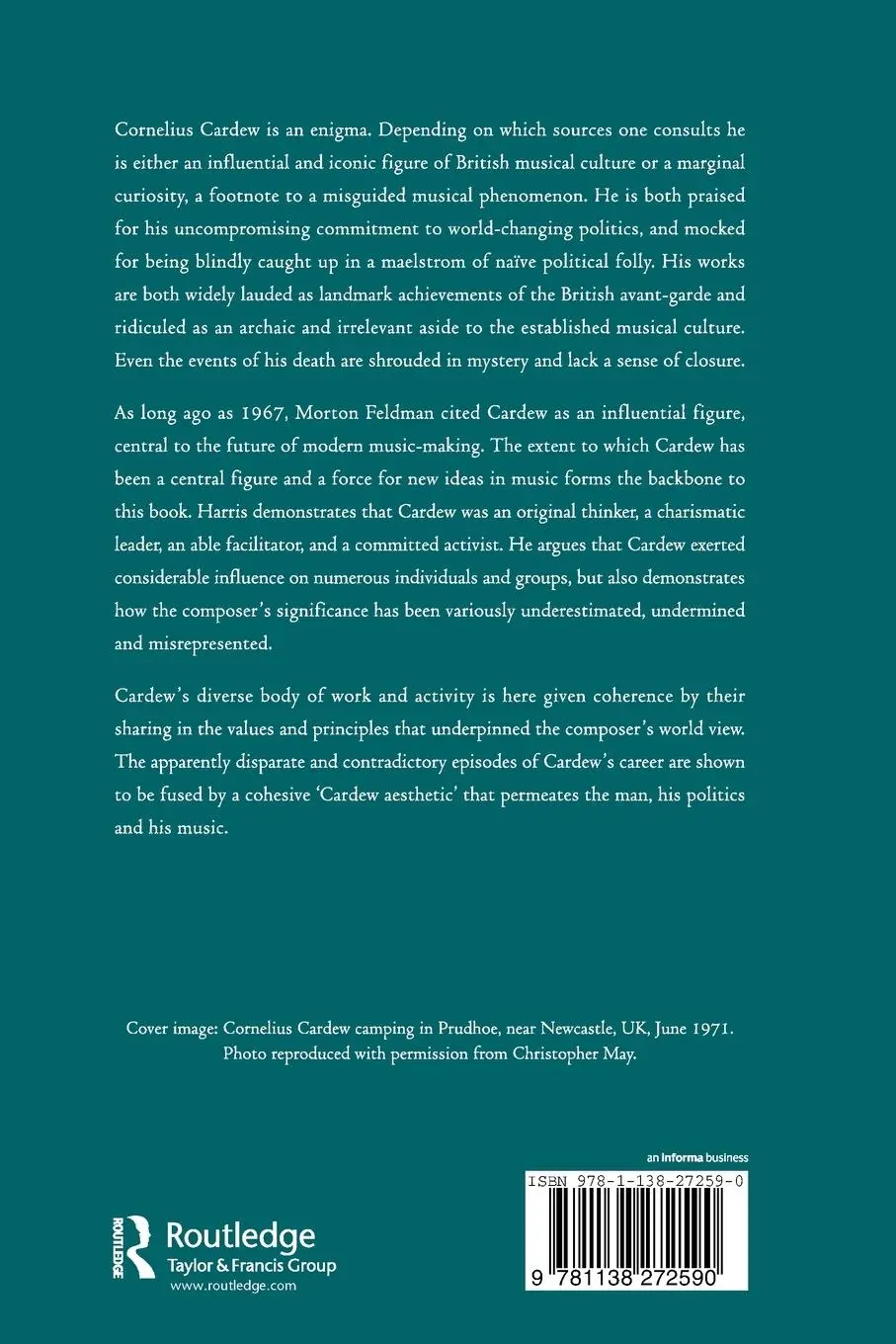 Rückseite: 9781138272590 | The Legacy of Cornelius Cardew | Tony Harris | Taschenbuch | Englisch