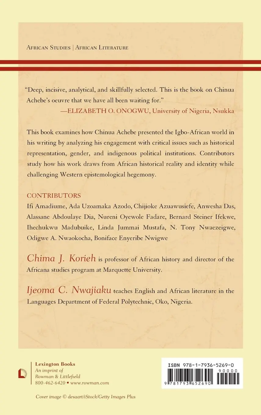 Rückseite: 9781793652690 | Chinua Achebe and the Igbo-African World | Chima J. Korieh (u. a.)