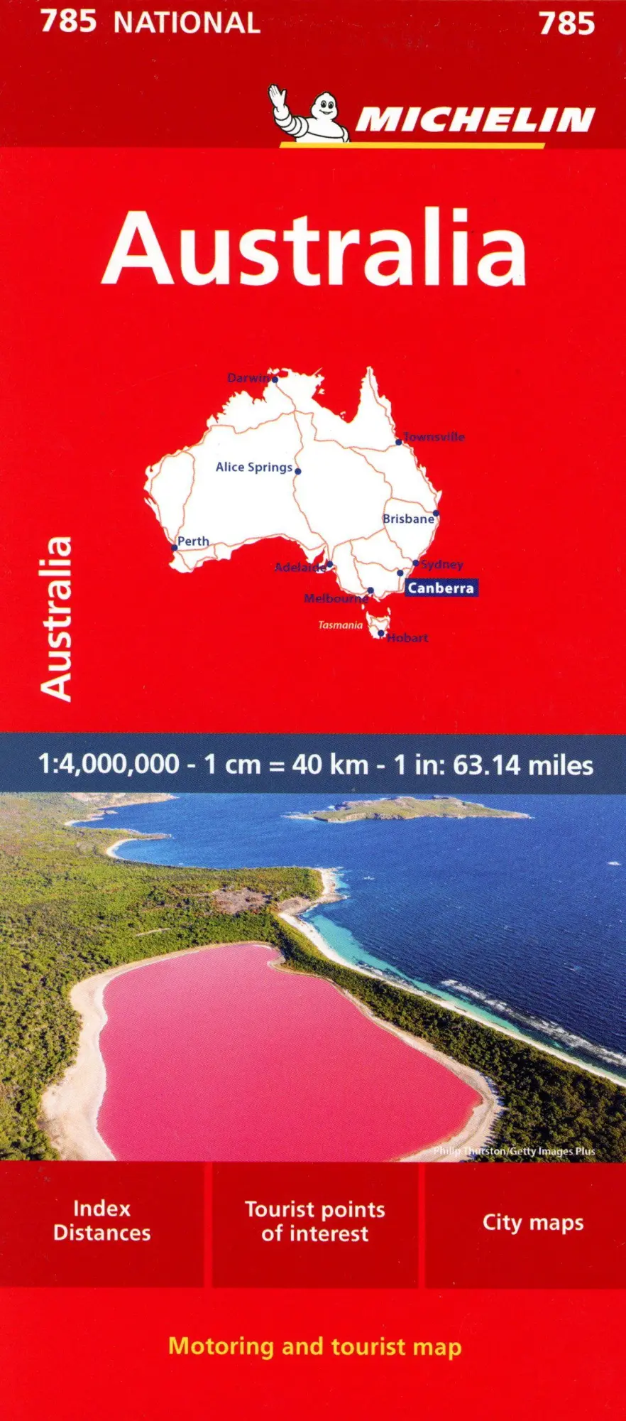 Cover: 9782067262690 | Michelin Australien 1:4 000 000 | Straßen- und Tourismuskarte | 2024