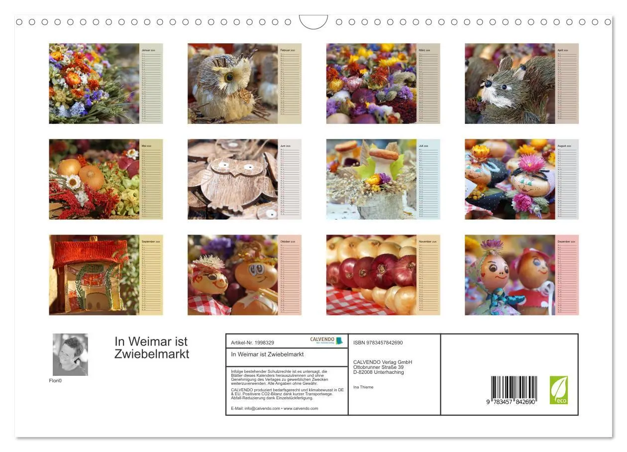 Bild: 9783457842690 | In Weimar ist Zwiebelmarkt (Wandkalender 2026 DIN A3 quer),...