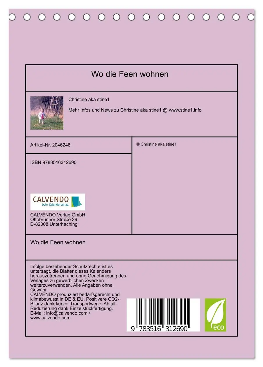 Bild: 9783516312690 | Wo die Feen wohnen (Tischkalender 2026 DIN A5 hoch), CALVENDO...