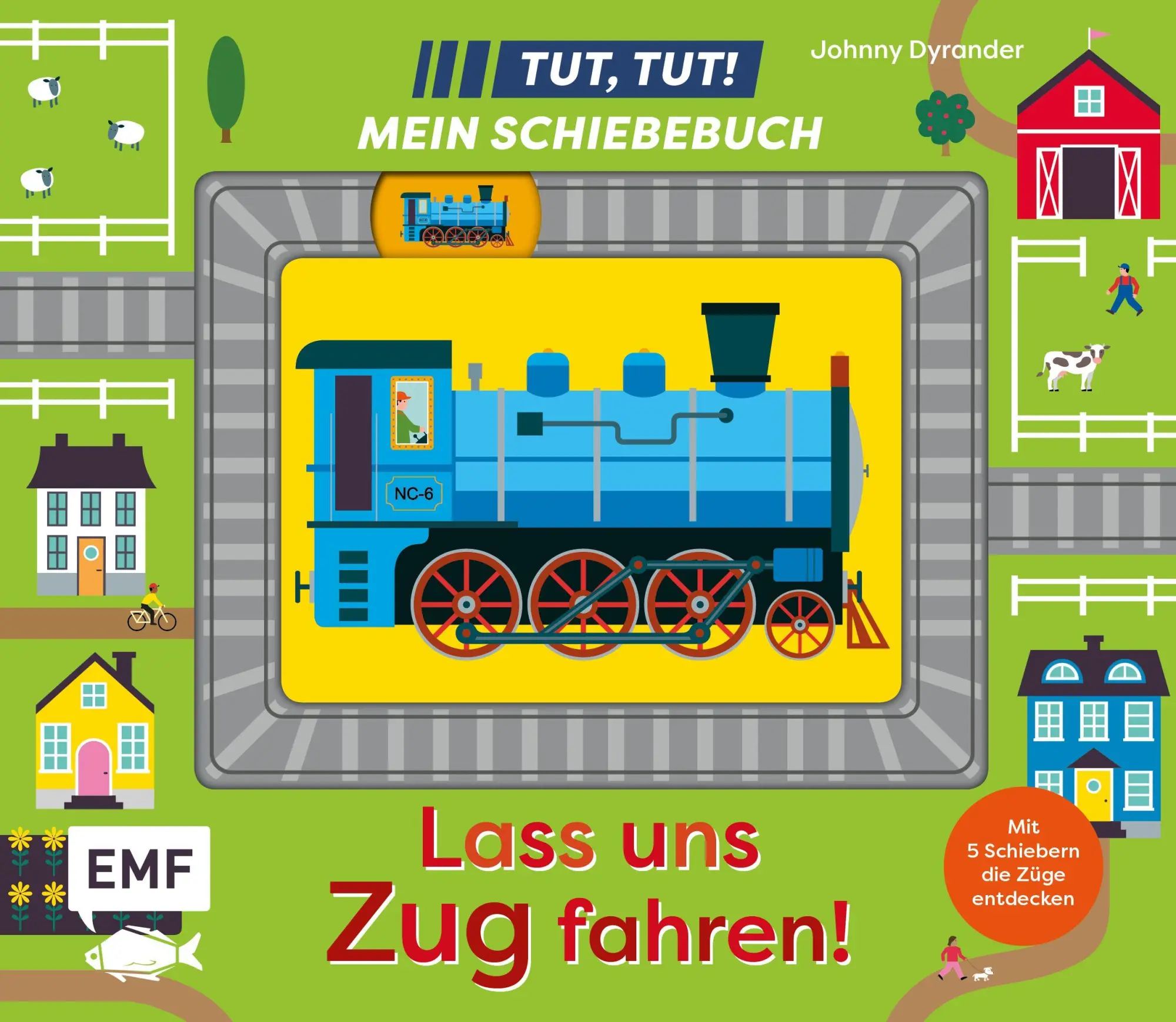 Cover: 9783745932690 | Tut, Tut! - Mein Schiebebuch: Lass uns Zug fahren! | Johnny Dryander
