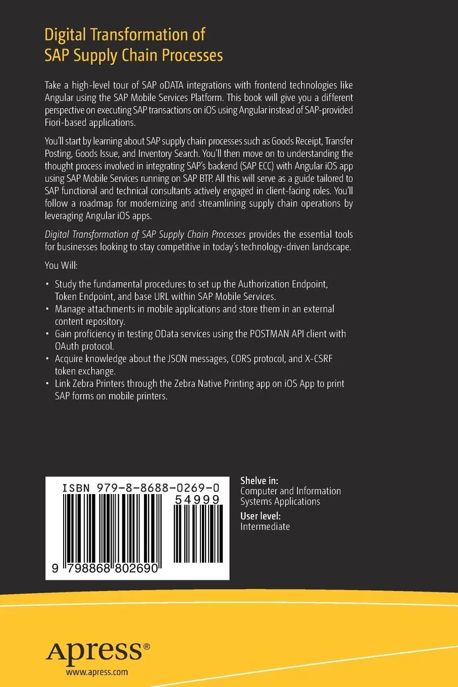 Rückseite: 9798868802690 | Digital Transformation of SAP Supply Chain Processes | Pranay Gupta