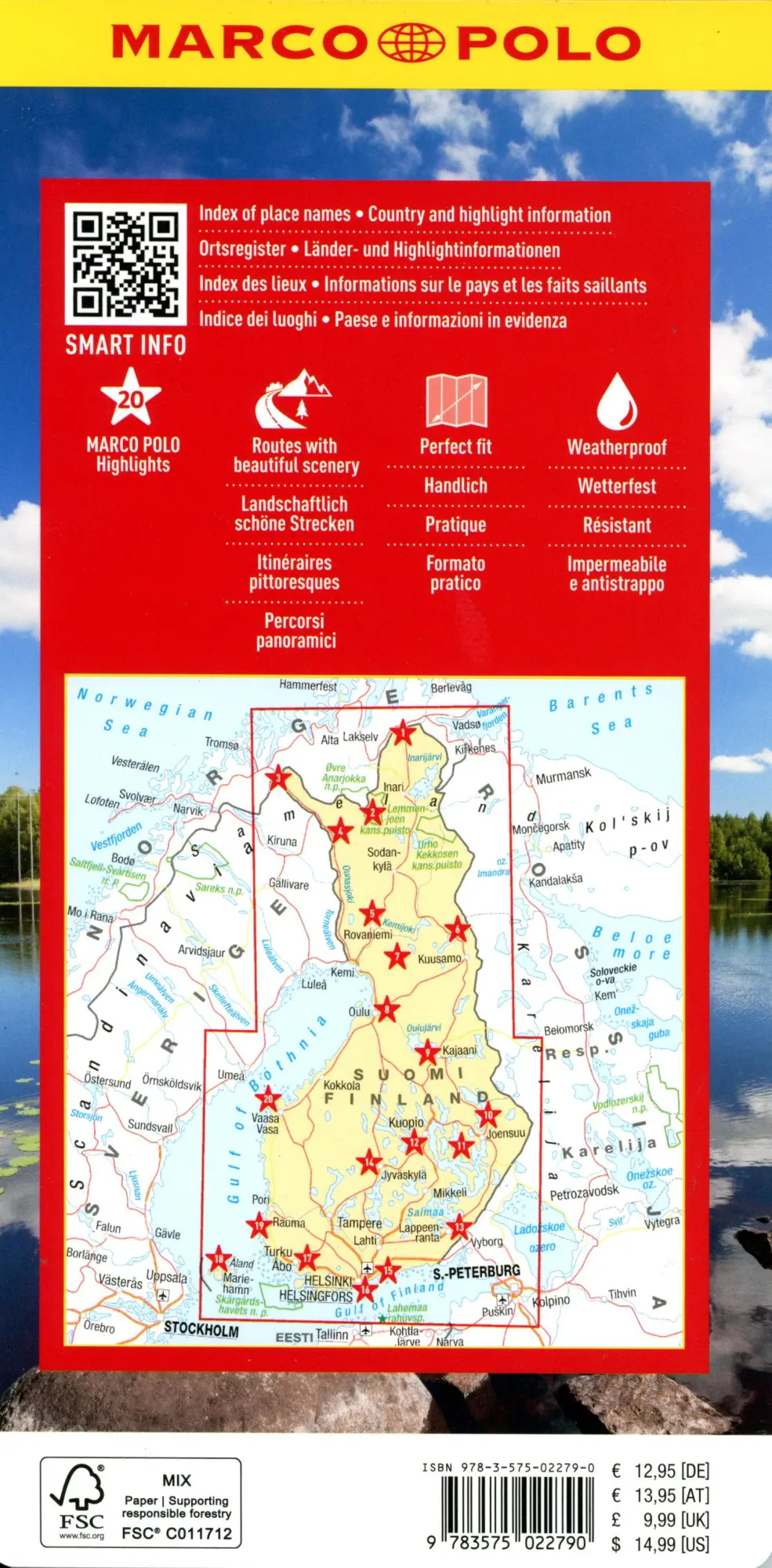 Bild: 9783575022790 | Finland Marco Polo Map | (Land-)Karte | MARCO POLO | Karte (gefaltet)