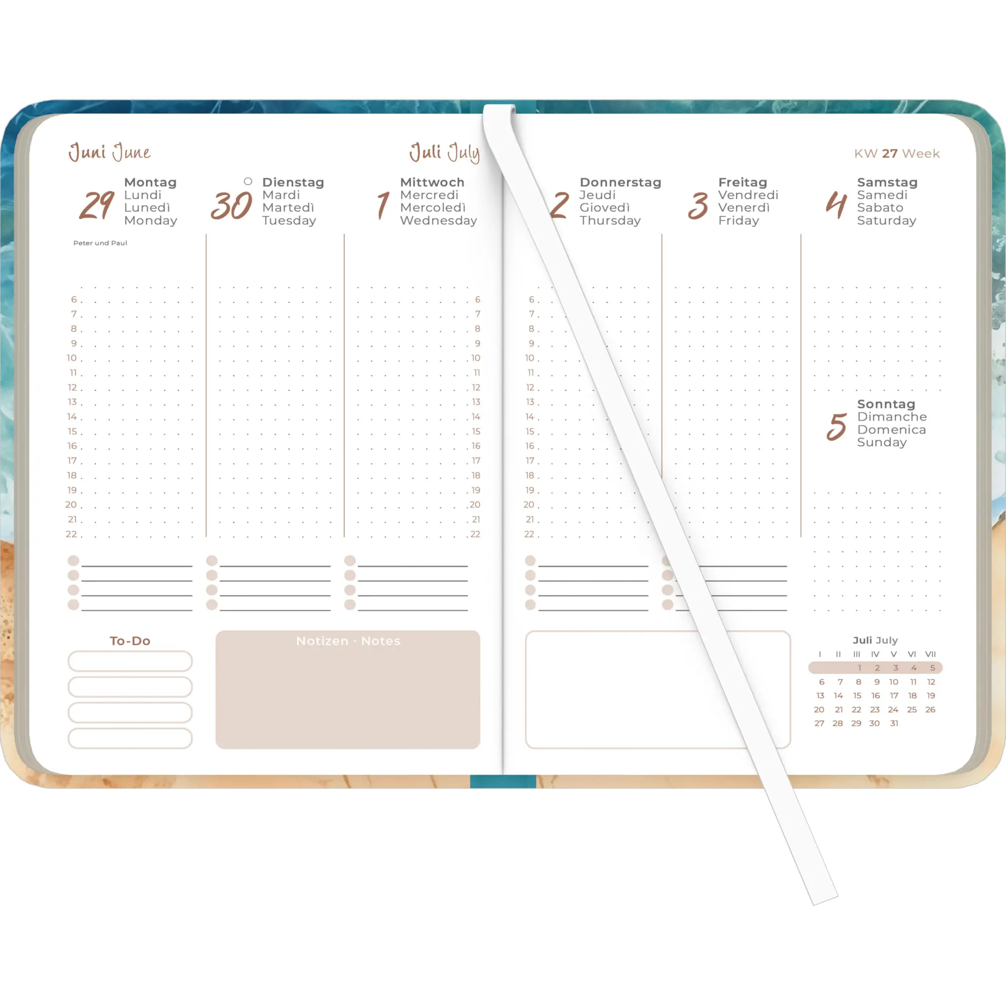 Bild: 4069095002890 | Lady Journal Beach 2026 - Taschenkalender A6 (10,7x15,2 cm) -...