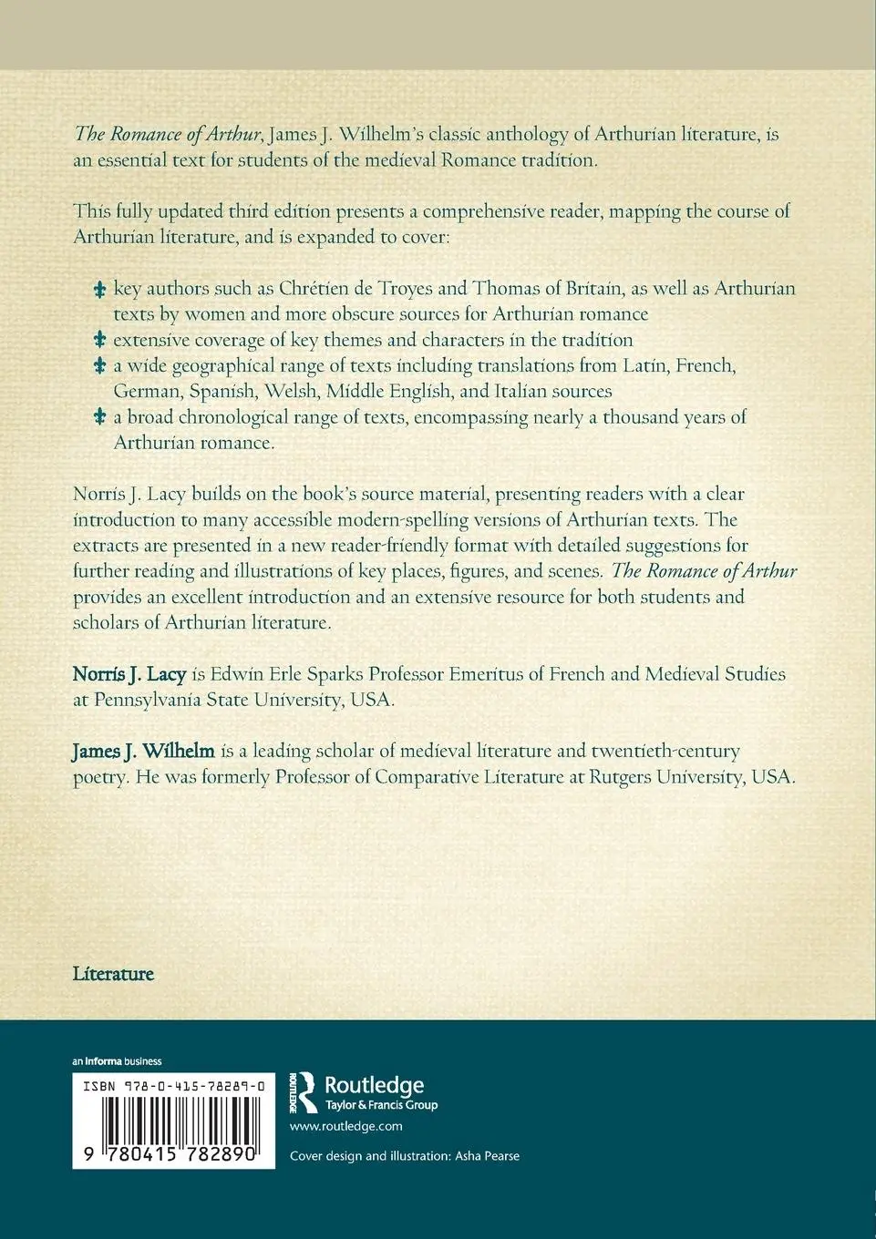 Rückseite: 9780415782890 | The Romance of Arthur | An Anthology of Medieval Texts in Translation