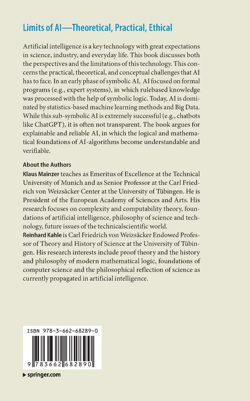 Rückseite: 9783662682890 | Limits of AI - theoretical, practical, ethical | Kahle (u. a.) | Buch