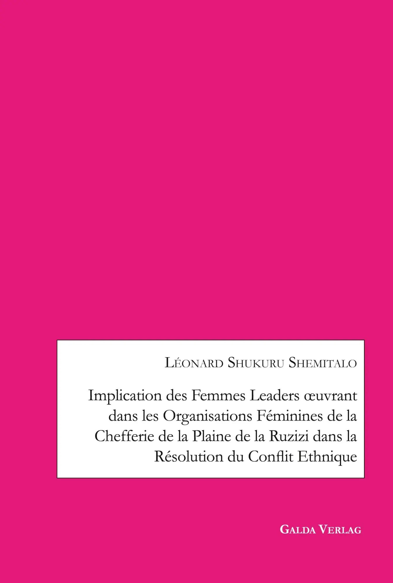 Implication des femmes leaders ¿uvrant dans les organisations féminines de la chefferie de la Plaine de la Ruzizi...