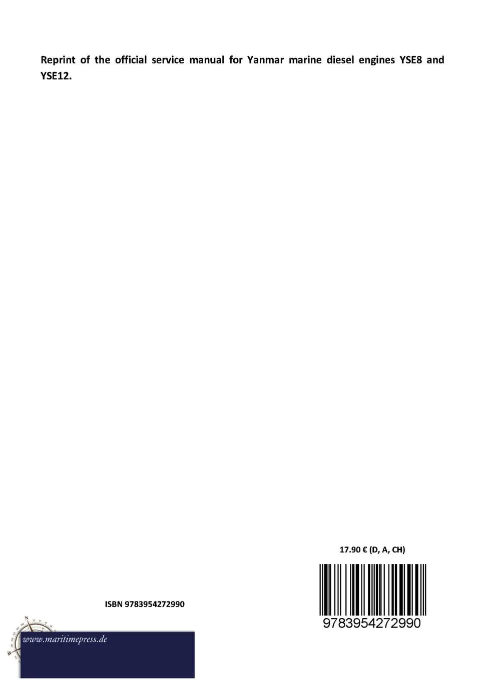 Rückseite: 9783954272990 | YANMAR MARINE DIESEL ENGINE YSE8 | Service Manual | Yanmar | Buch