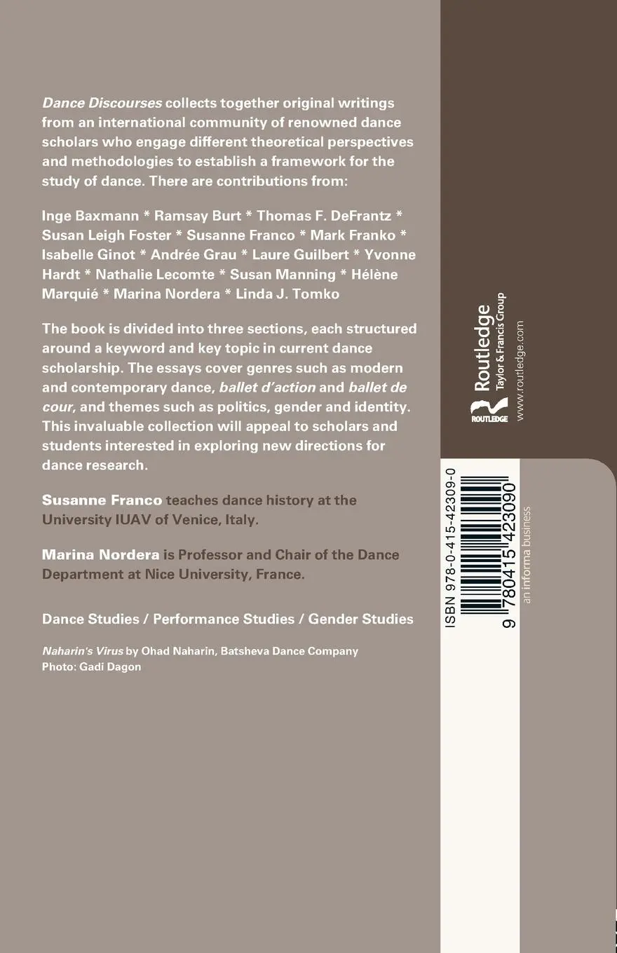 Rückseite: 9780415423090 | Dance Discourses | Keywords in Dance Research | Susanne Franco (u. a.)