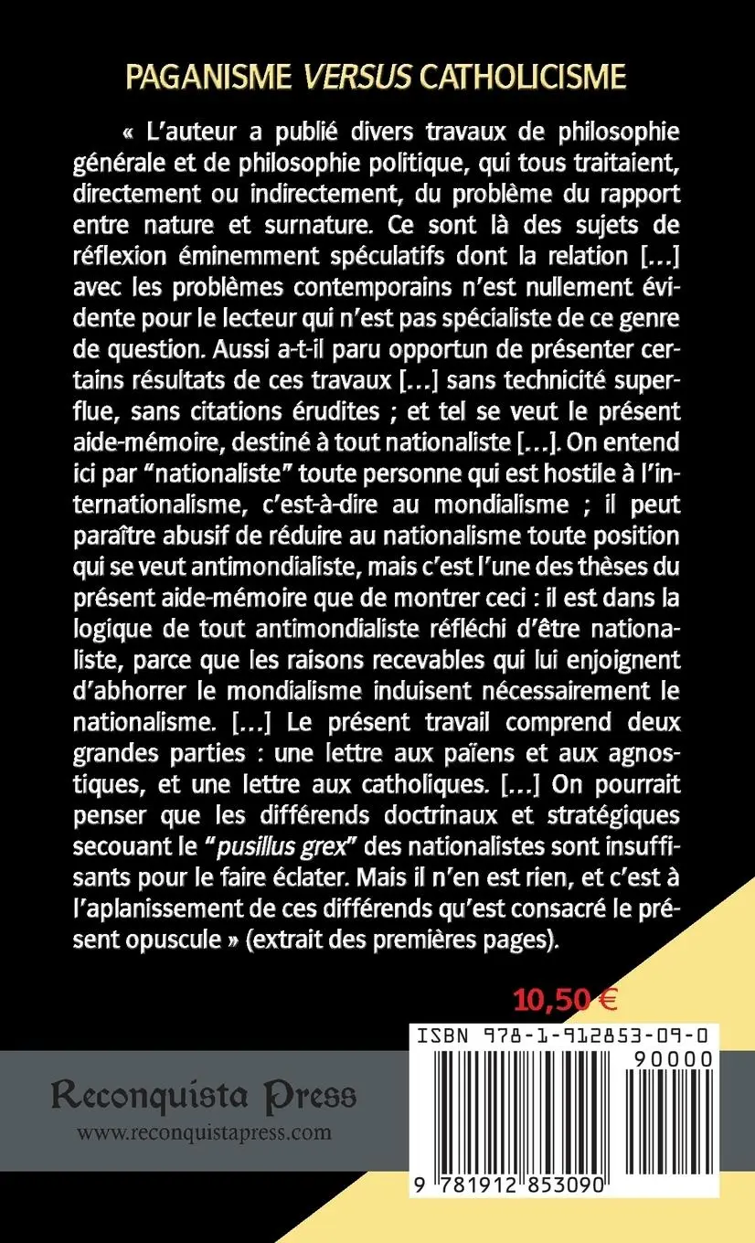 Rückseite: 9781912853090 | Paganisme versus catholicisme | Joseph Mérel | Taschenbuch | 2020