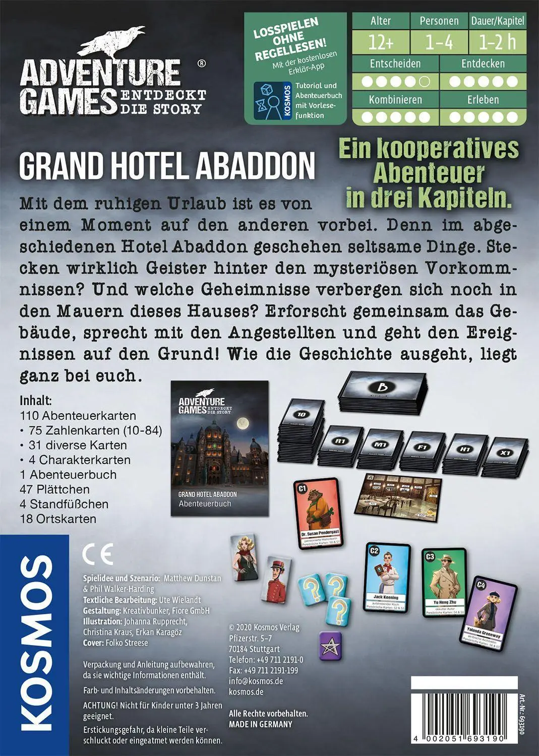 Bild: 4002051693190 | Adventure Games - Grand Hotel Abaddon | Dunstan | Spiel | Brettspiel