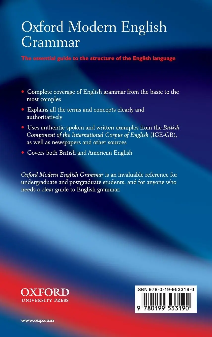 Rückseite: 9780199533190 | Oxford Modern English Grammar | Bas Aarts | Buch | Gebunden | Englisch