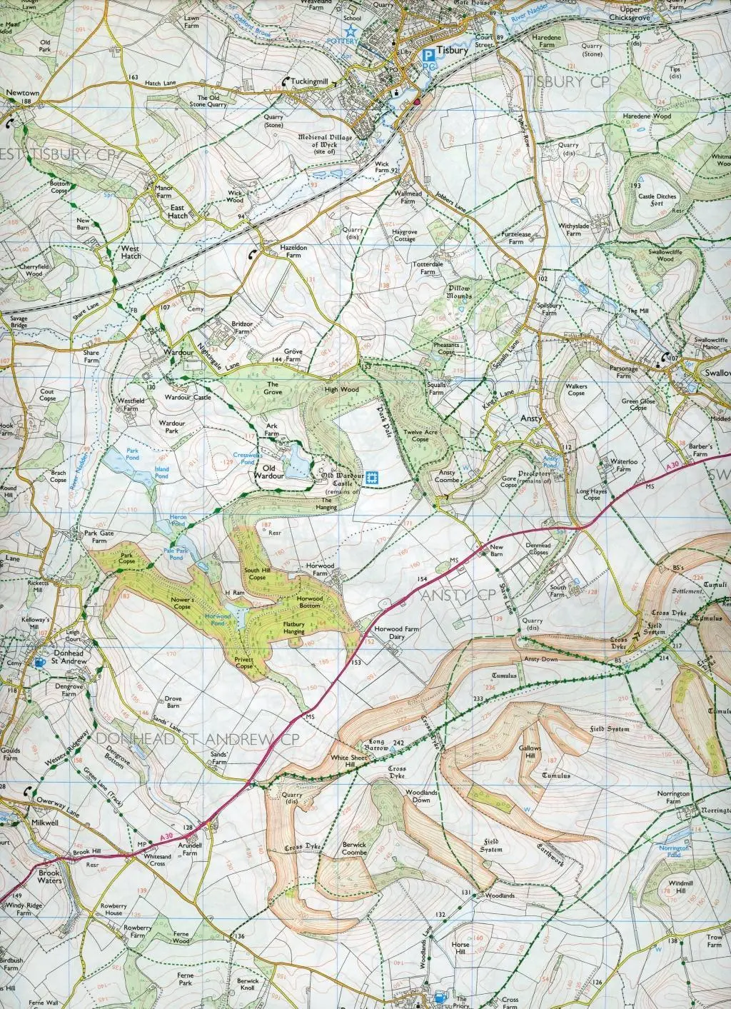 Bild: 9780319243190 | Shaftesbury, Cranbourne Chase, Poole, Wimbourne Minster and Blandford