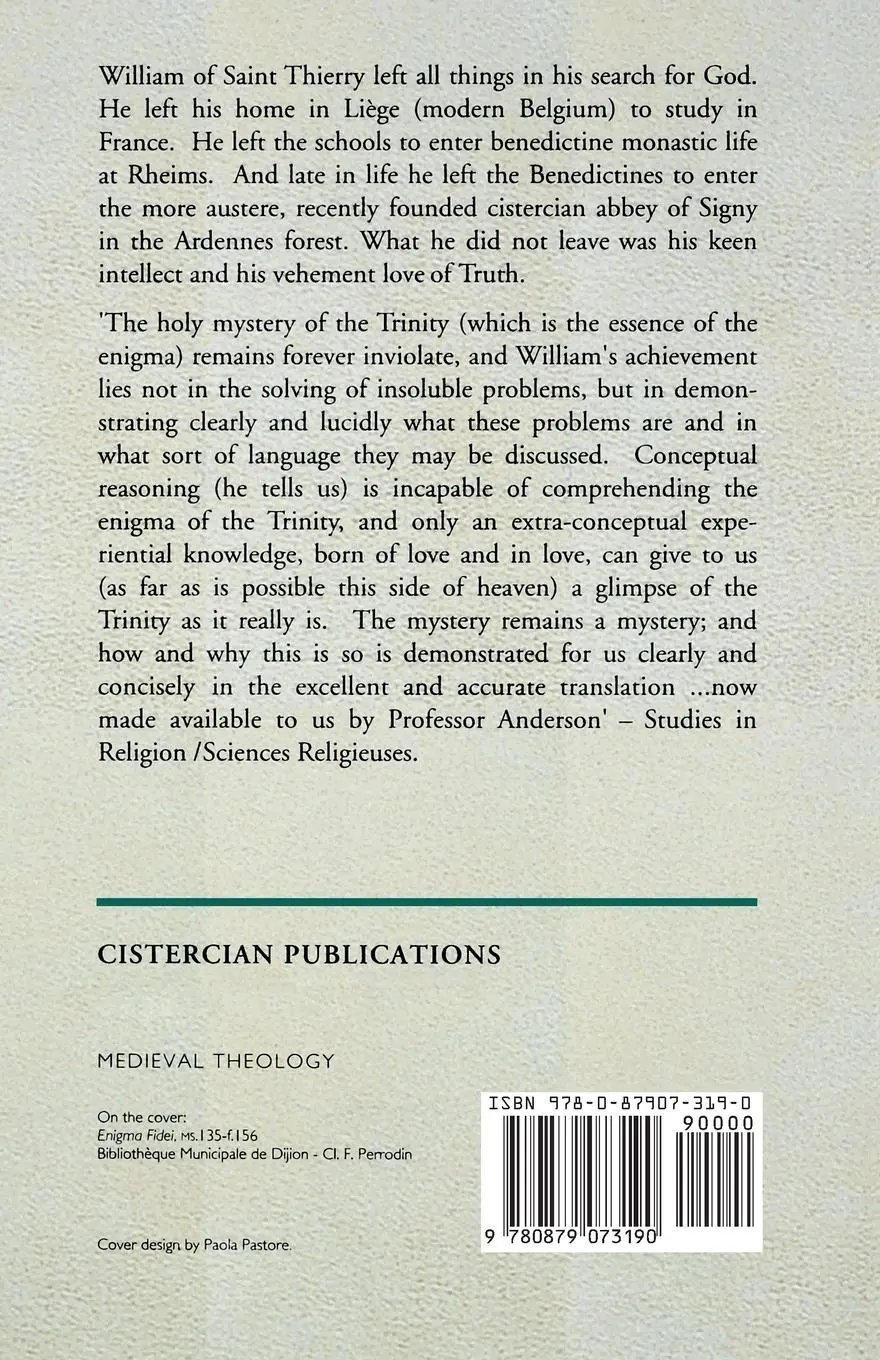 Rückseite: 9780879073190 | The Enigma of Faith | William of Saint-Thierry | Taschenbuch | 1991