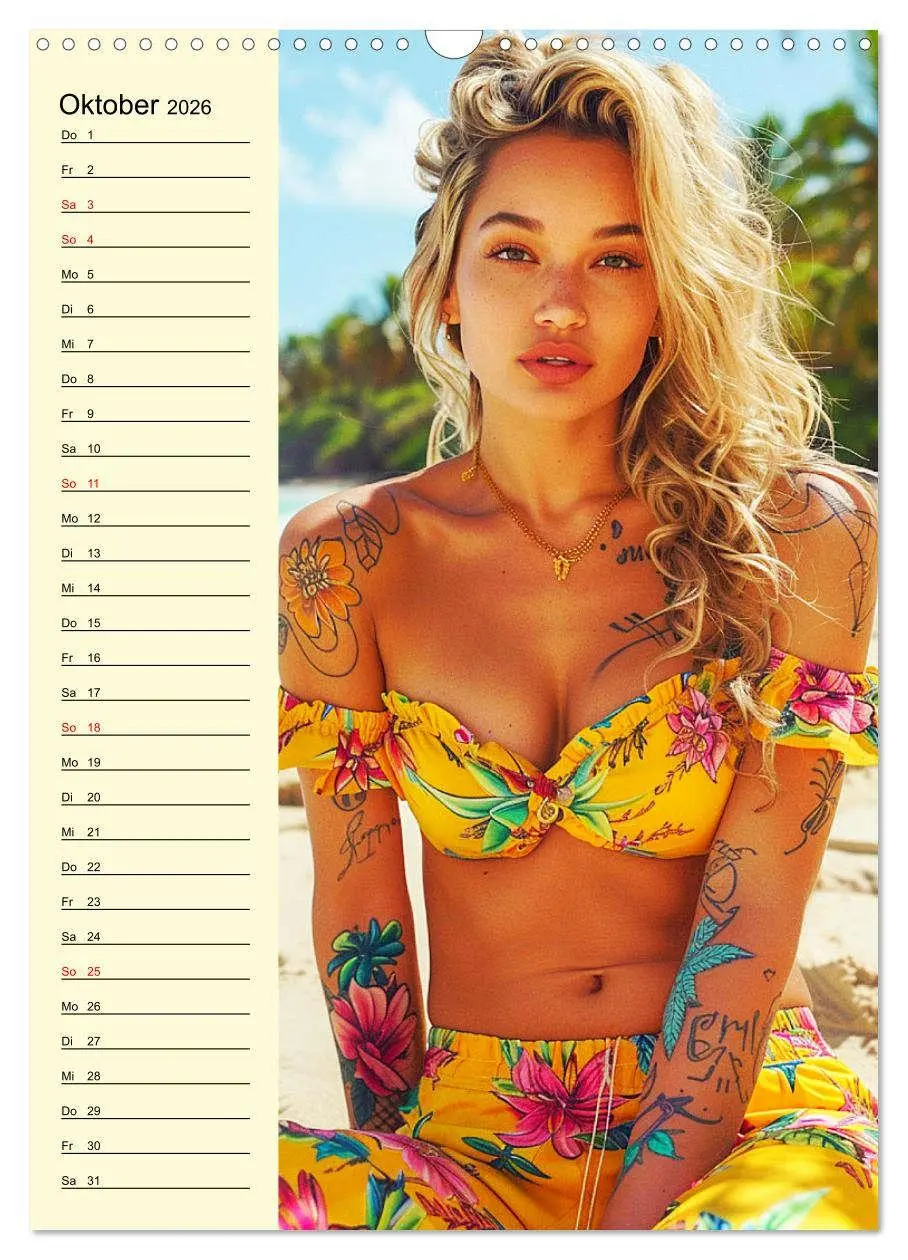 Bild: 9783516263190 | Coole Tatoo-Girls. Hübsch, modern und selbstbewusst (Wandkalender...