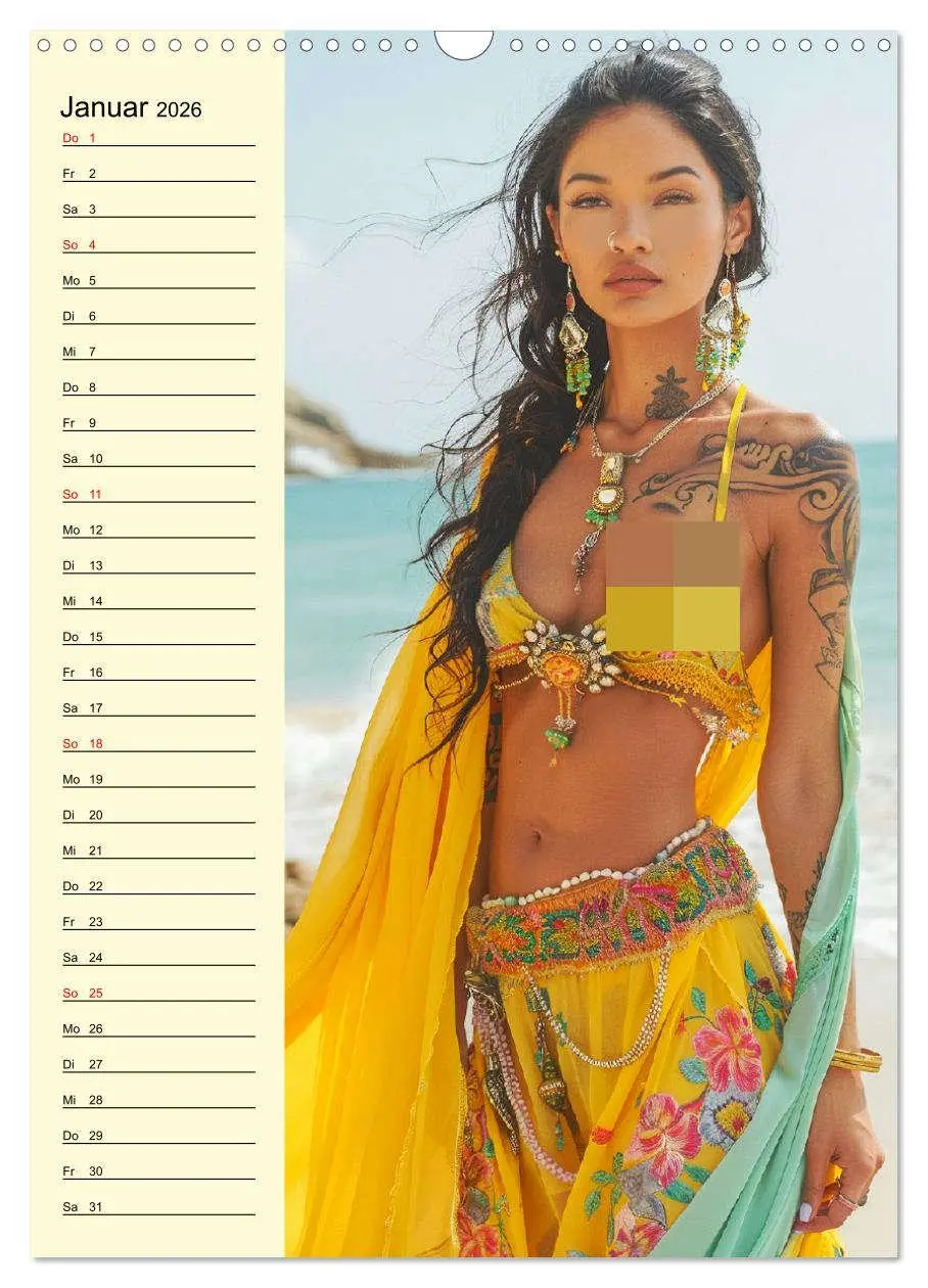 Bild: 9783516263190 | Coole Tatoo-Girls. Hübsch, modern und selbstbewusst (Wandkalender...