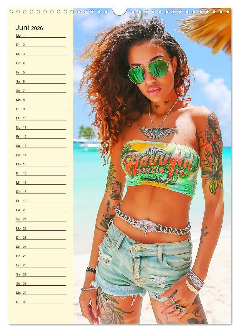 Bild: 9783516263190 | Coole Tatoo-Girls. Hübsch, modern und selbstbewusst (Wandkalender...
