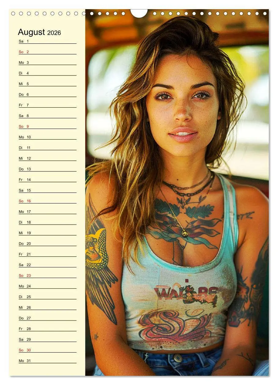 Bild: 9783516263190 | Coole Tatoo-Girls. Hübsch, modern und selbstbewusst (Wandkalender...