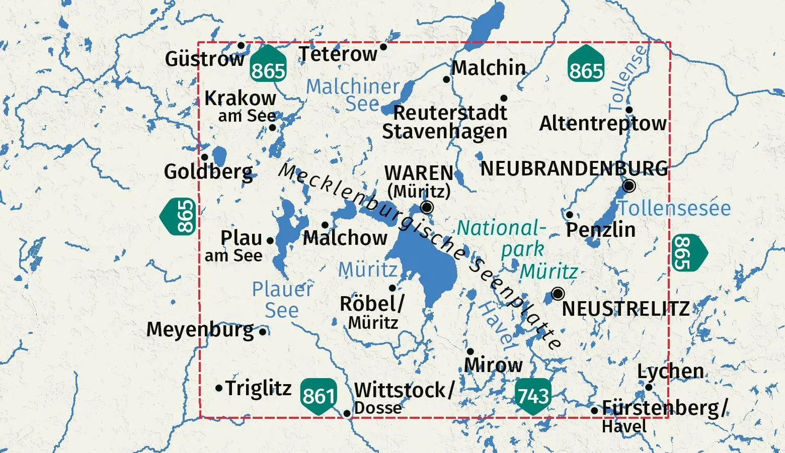 Bild: 9783991543190 | KOMPASS Wanderkarten-Set 855 Müritz und Umgebung (2 Karten) 1:50.000