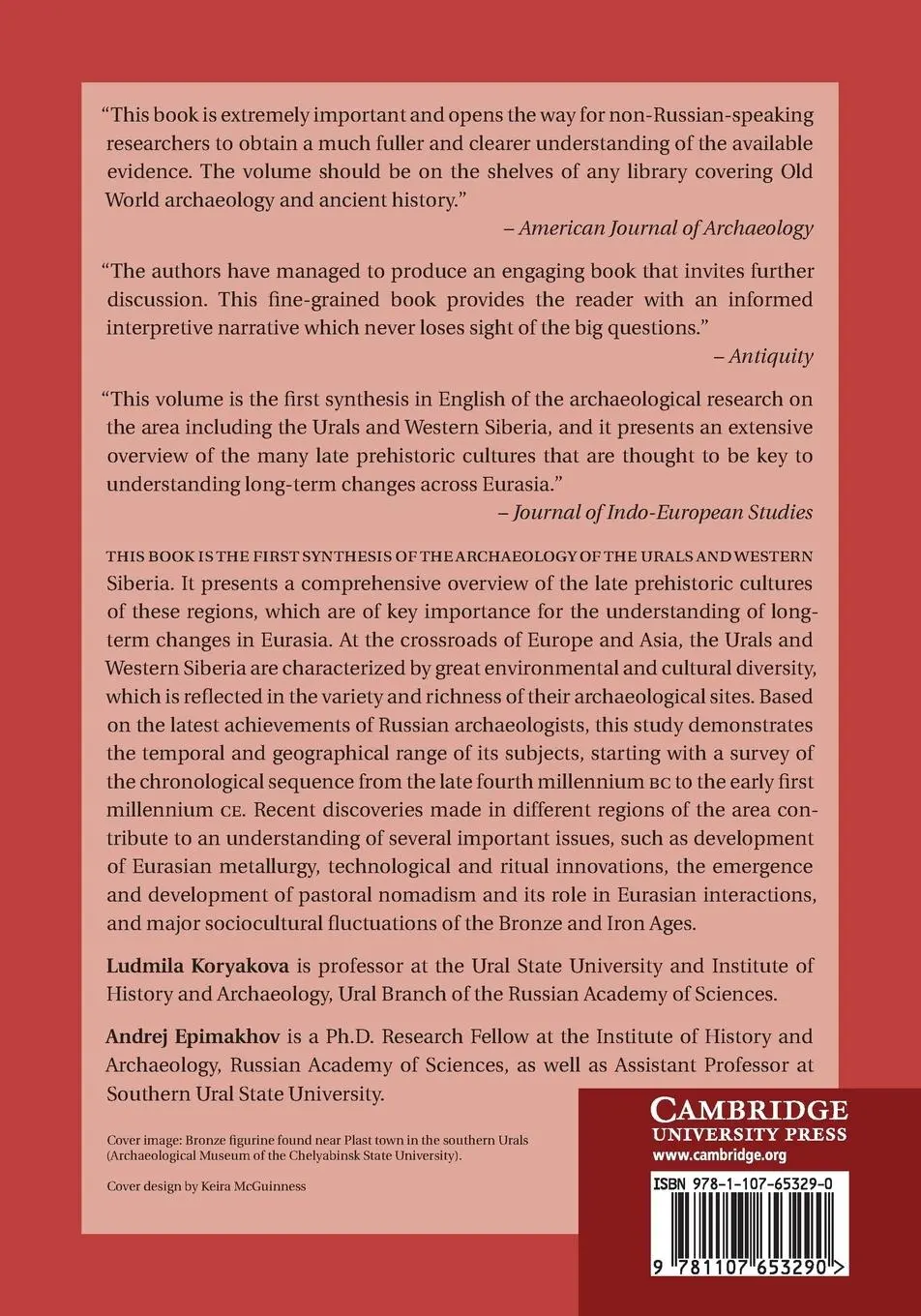 Rückseite: 9781107653290 | The Urals and Western Siberia in the Bronze and Iron Ages | Buch