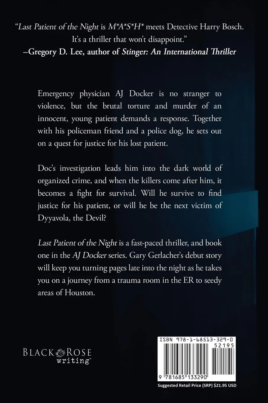 Rückseite: 9781685133290 | Last Patient of the Night | An AJ Docker Thriller | Gary Gerlacher