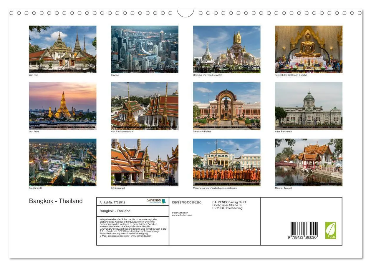 Bild: 9783435383290 | Bangkok - Thailand (Wandkalender 2025 DIN A3 quer), CALVENDO...