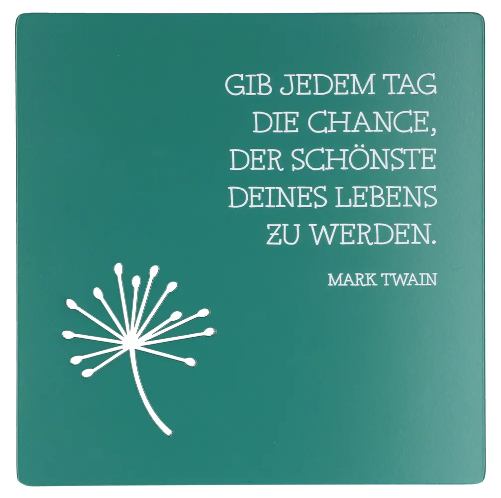 Edelstahltafel - Die Chance