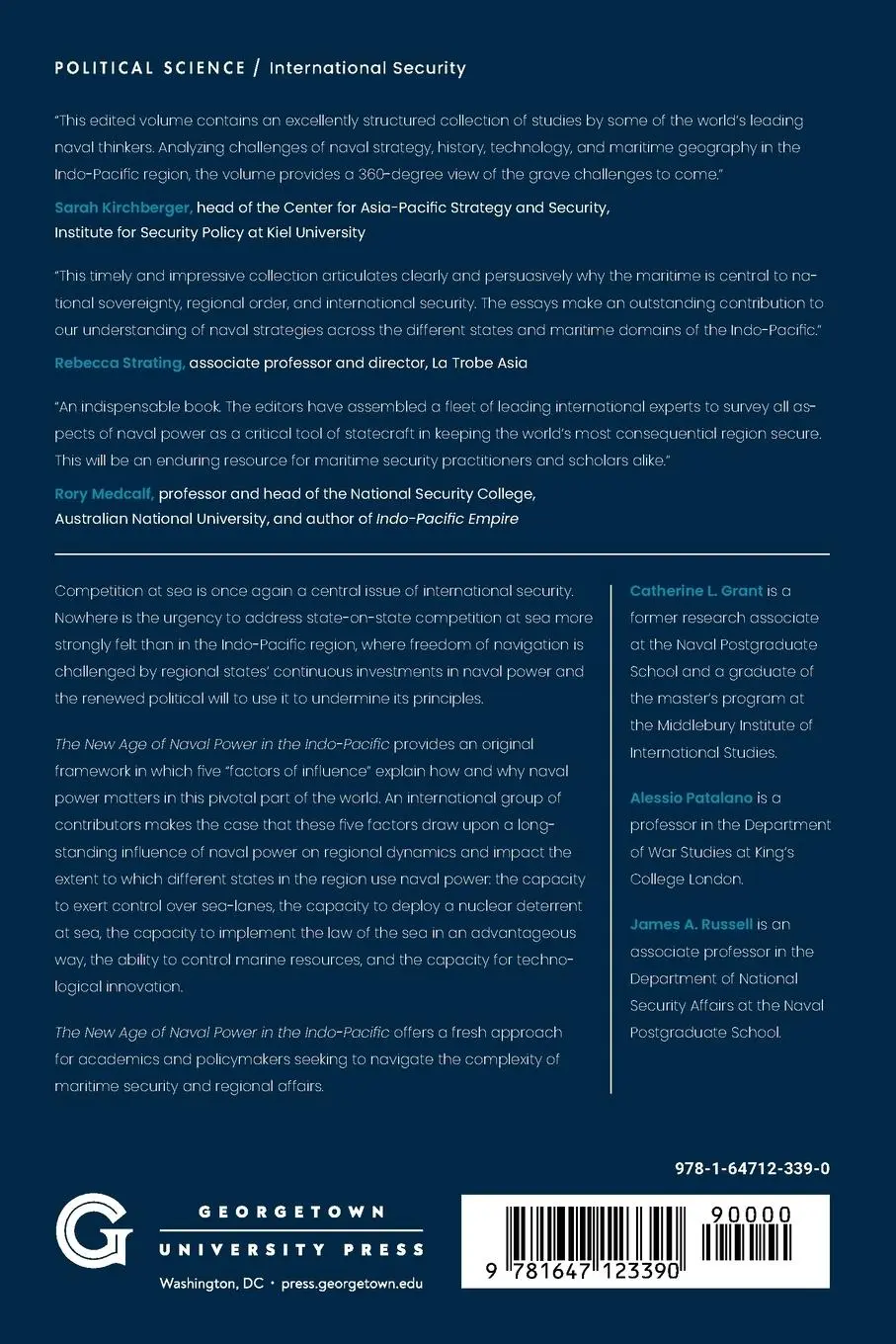 Rückseite: 9781647123390 | The New Age of Naval Power in the Indo-Pacific | Patalano (u. a.)