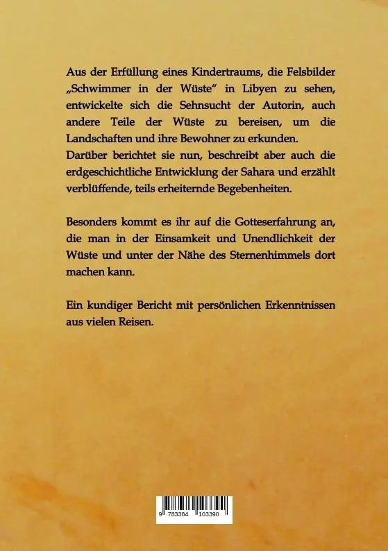 Rückseite: 9783384103390 | Durch die Wüste | Reisen, die mich veränderten | Ursula Weiher | Buch
