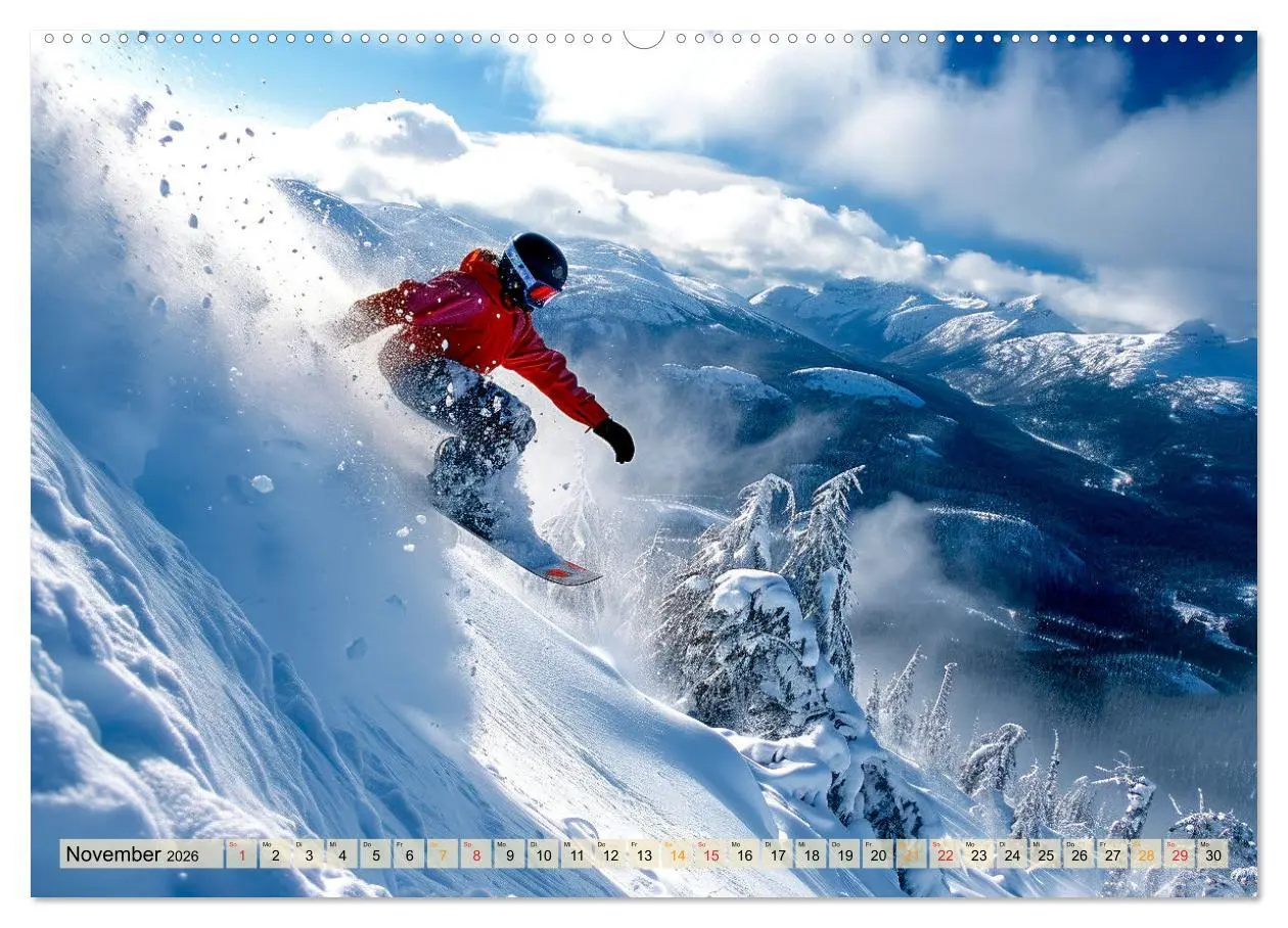 Bild: 9783457463390 | Snowboarden - tolle Momente (Wandkalender 2026 DIN A2 quer),...