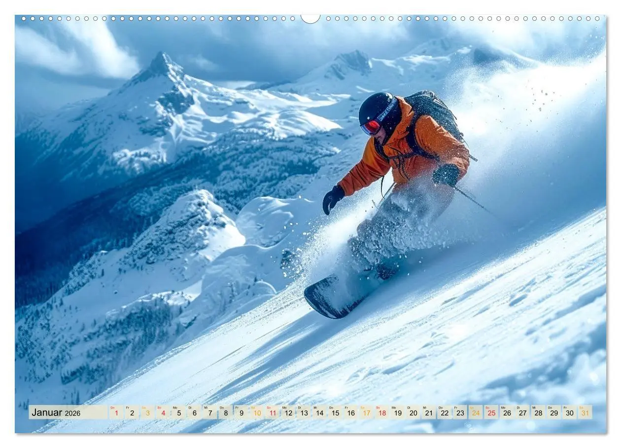 Bild: 9783457463390 | Snowboarden - tolle Momente (Wandkalender 2026 DIN A2 quer),...
