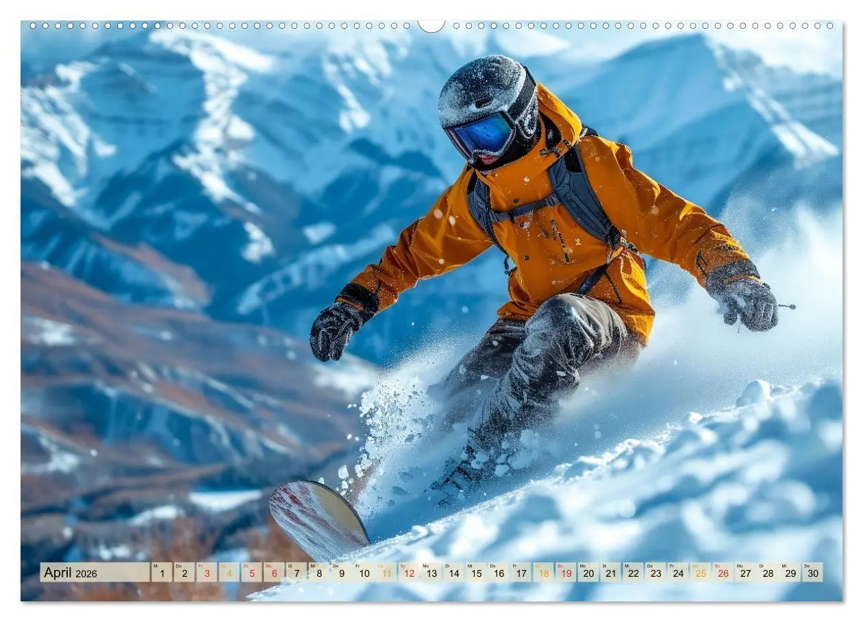 Bild: 9783457463390 | Snowboarden - tolle Momente (Wandkalender 2026 DIN A2 quer),...