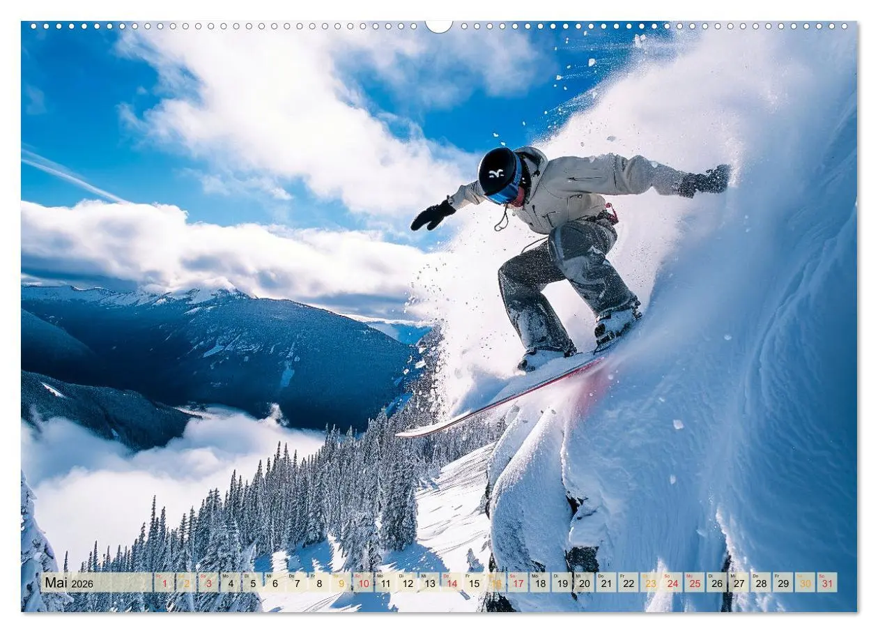 Bild: 9783457463390 | Snowboarden - tolle Momente (Wandkalender 2026 DIN A2 quer),...