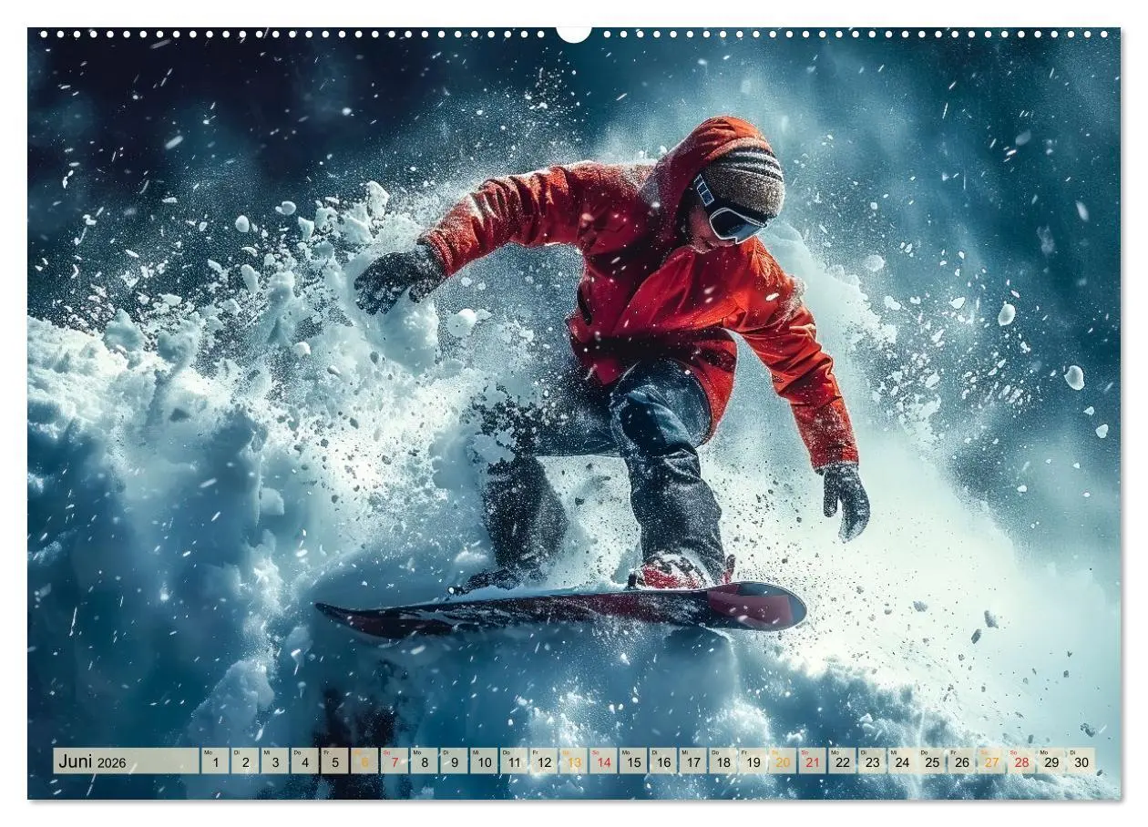 Bild: 9783457463390 | Snowboarden - tolle Momente (Wandkalender 2026 DIN A2 quer),...