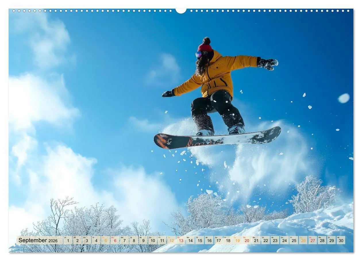 Bild: 9783457463390 | Snowboarden - tolle Momente (Wandkalender 2026 DIN A2 quer),...