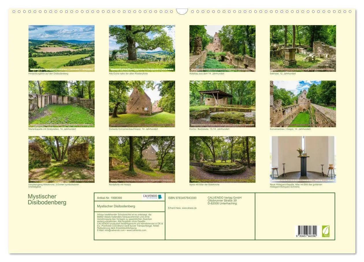 Bild: 9783457843390 | Mystischer Disibodenberg (Wandkalender 2026 DIN A2 quer), CALVENDO...