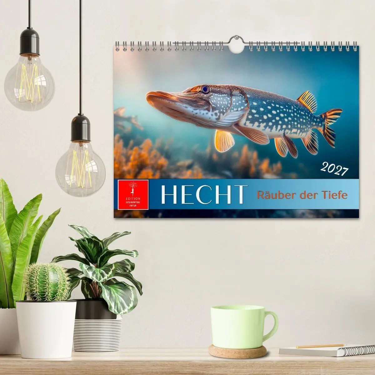 Bild: 9783516793390 | Hecht - Jäger der Tiefe (Wandkalender 2027 DIN A4 quer), CALVENDO...