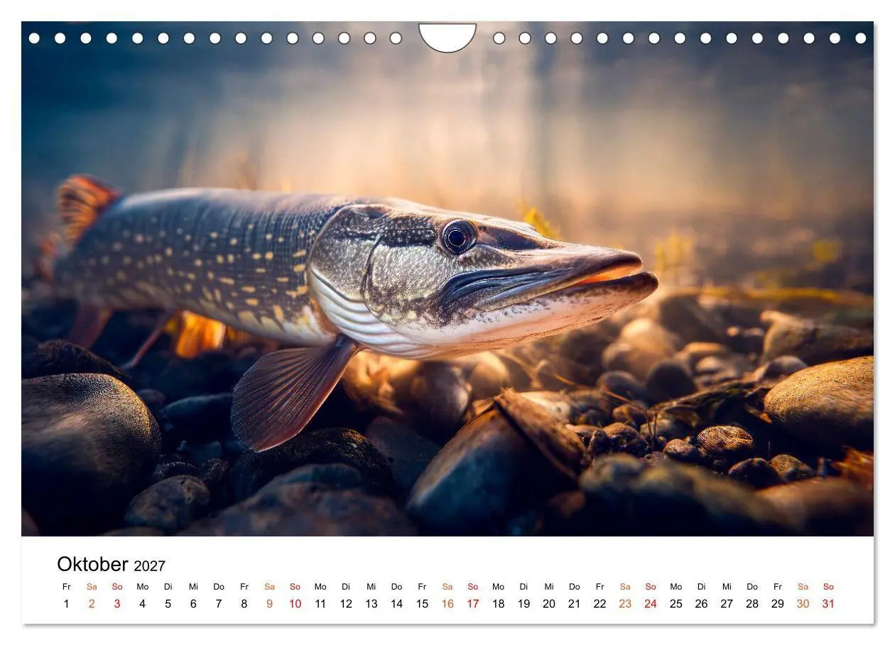 Bild: 9783516793390 | Hecht - Jäger der Tiefe (Wandkalender 2027 DIN A4 quer), CALVENDO...