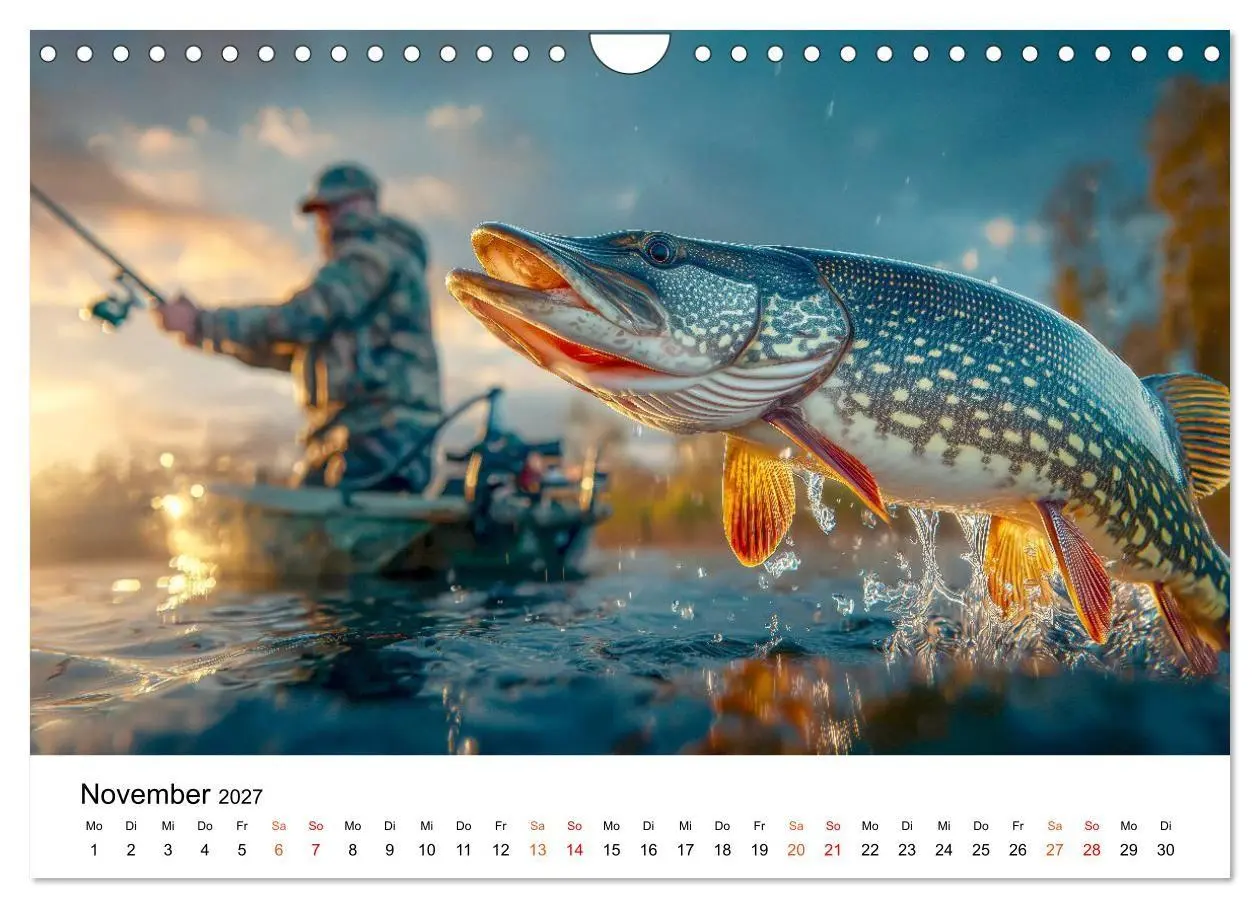 Bild: 9783516793390 | Hecht - Jäger der Tiefe (Wandkalender 2027 DIN A4 quer), CALVENDO...