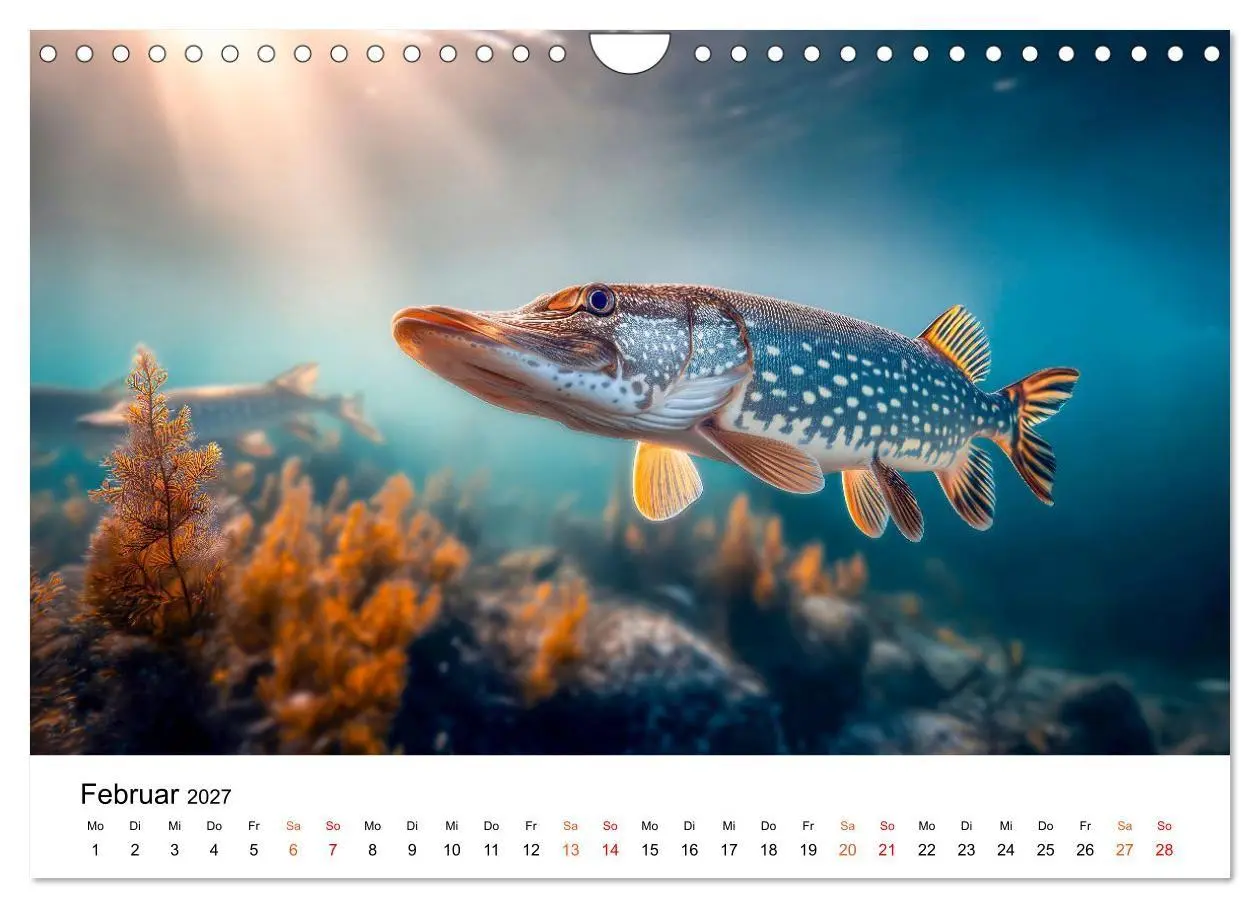 Bild: 9783516793390 | Hecht - Jäger der Tiefe (Wandkalender 2027 DIN A4 quer), CALVENDO...