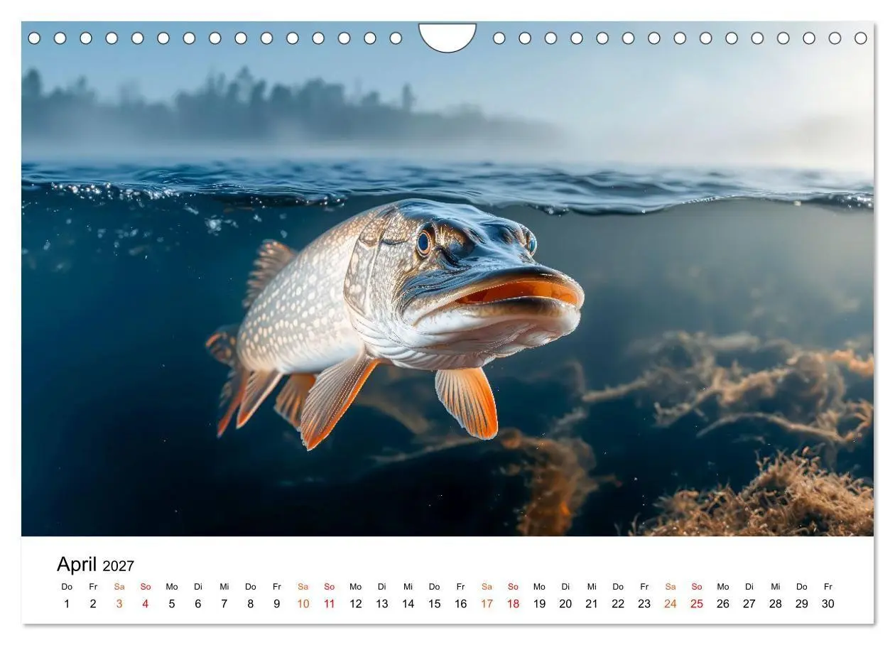 Bild: 9783516793390 | Hecht - Jäger der Tiefe (Wandkalender 2027 DIN A4 quer), CALVENDO...