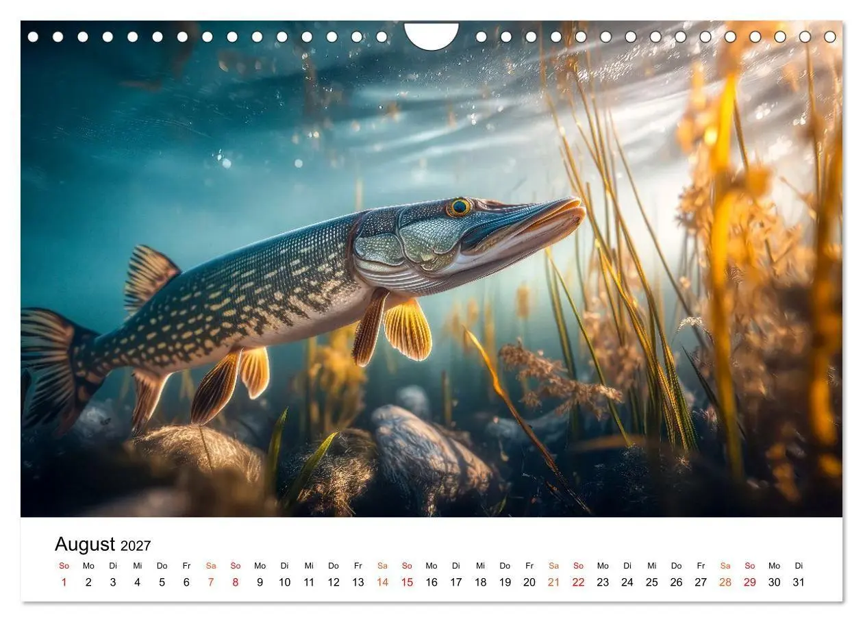Bild: 9783516793390 | Hecht - Jäger der Tiefe (Wandkalender 2027 DIN A4 quer), CALVENDO...