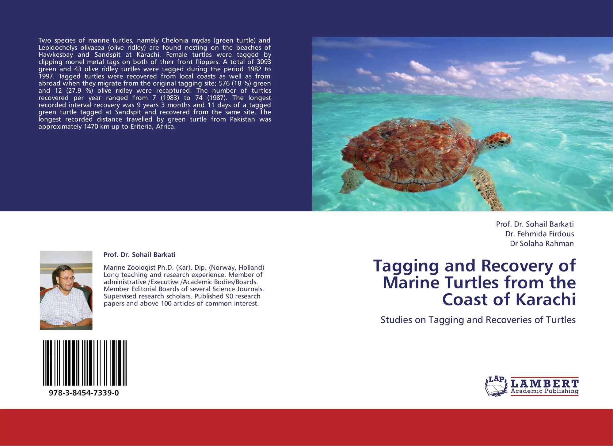 Cover: 9783845473390 | Tagging and Recovery of Marine Turtles from the Coast of Karachi
