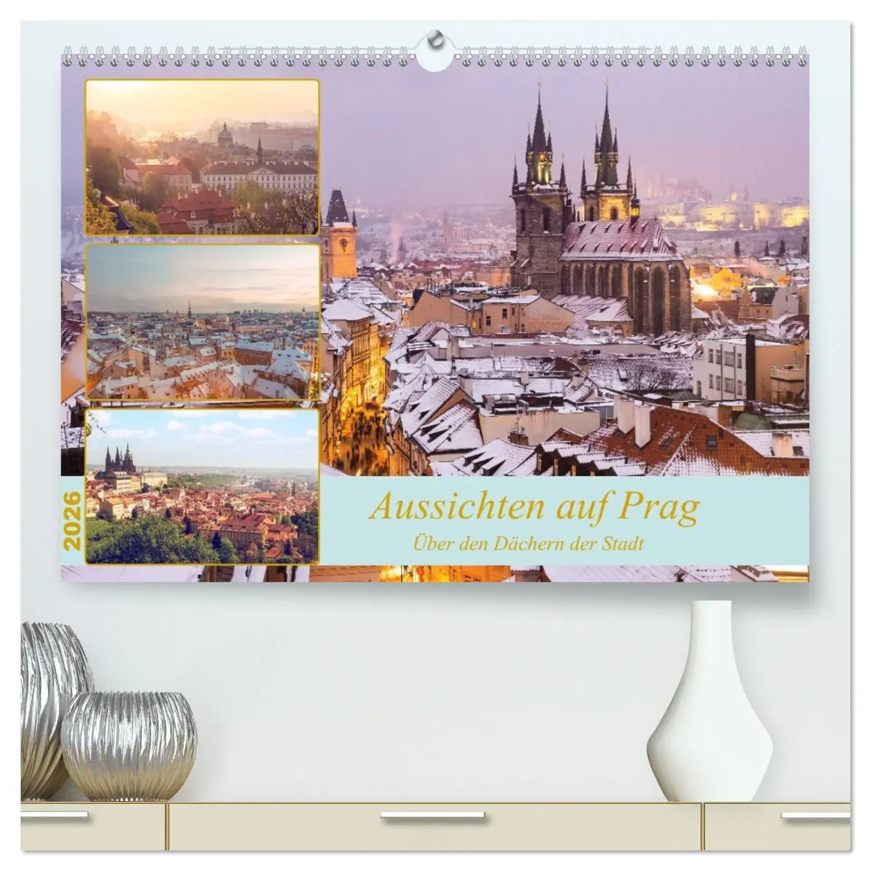 Cover: 9783457383490 | Aussichten auf Prag (hochwertiger Premium Wandkalender 2026 DIN A2...