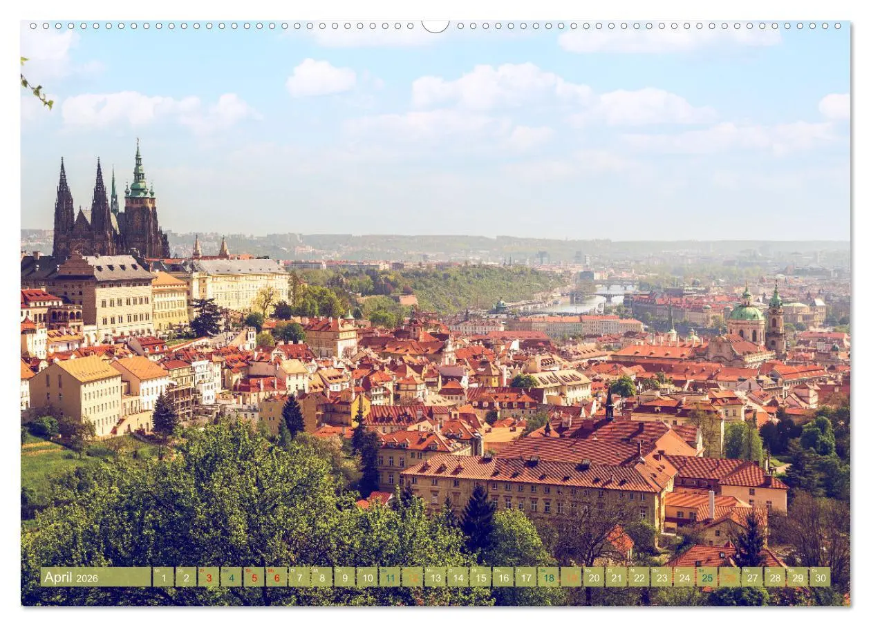 Bild: 9783457383490 | Aussichten auf Prag (hochwertiger Premium Wandkalender 2026 DIN A2...