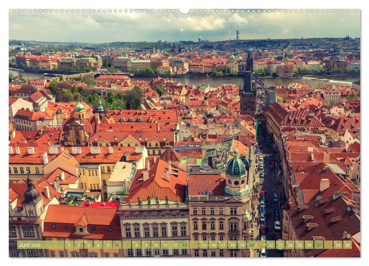 Bild: 9783457383490 | Aussichten auf Prag (hochwertiger Premium Wandkalender 2026 DIN A2...